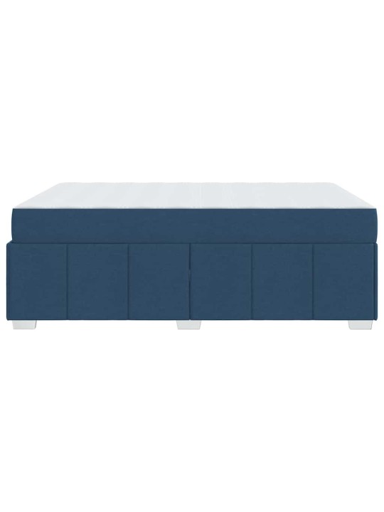 Gultas rāmis ar matraci zila 140 x 200 cm audums
