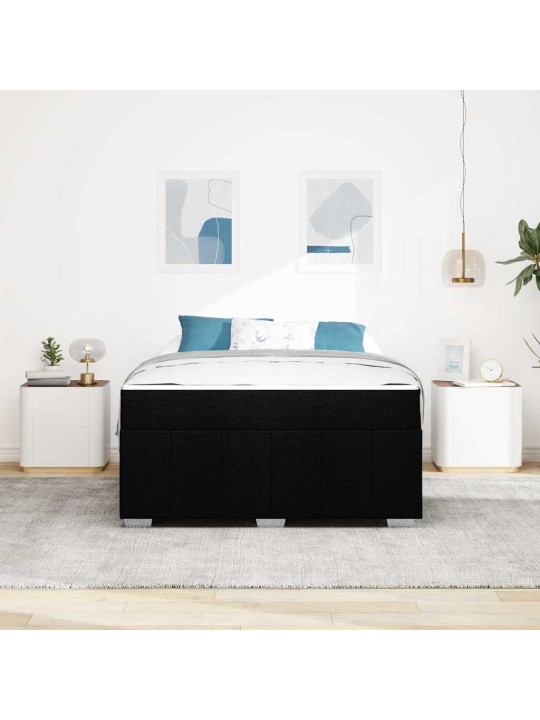 Gultas rāmis ar matraci melna 160 x 200 cm audums