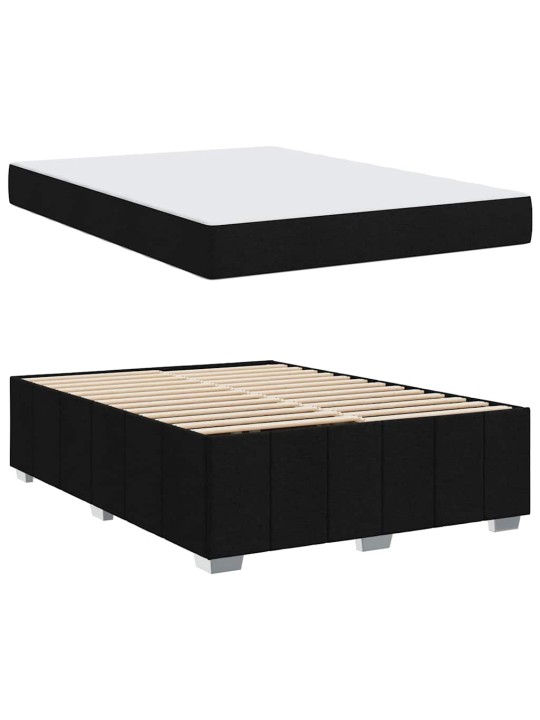 Gultas rāmis ar matraci melna 160 x 200 cm audums
