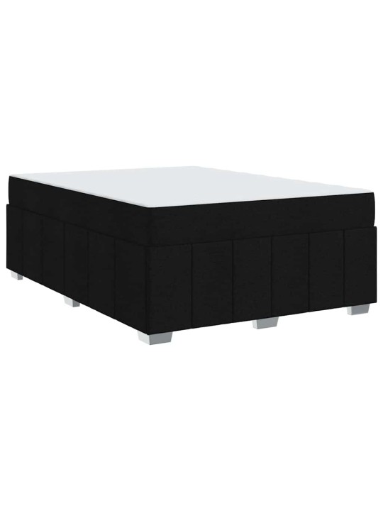 Gultas rāmis ar matraci melna 160 x 200 cm audums
