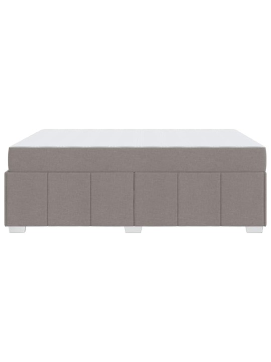 Gultas rāmis ar matraci pelēkbrūna 160 x 200 cm audums