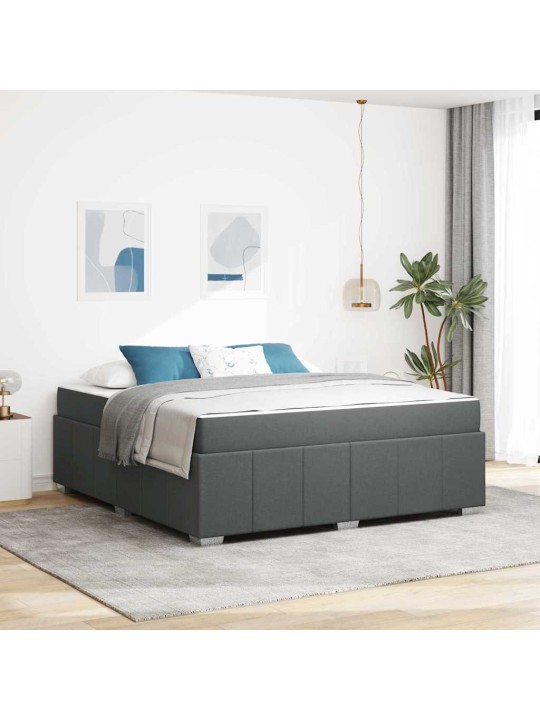 Gultas rāmis ar matraci tumši pelēka 180 x 200 cm audums