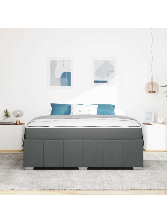 Gultas rāmis ar matraci tumši pelēka 180 x 200 cm audums