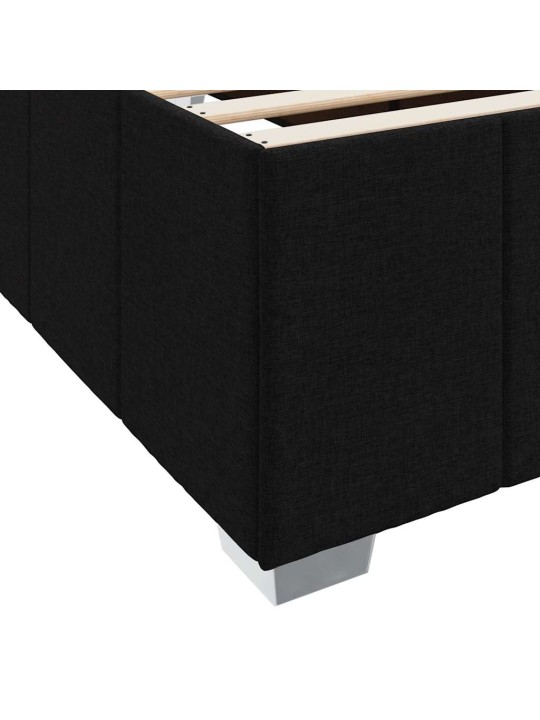 Gultas rāmis ar matraci melna 180 x 200 cm audums