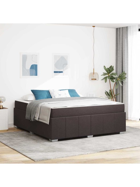 Gultas rāmis ar matraci tumši brūna 180 x 200 cm audums
