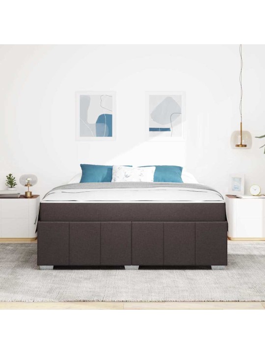 Gultas rāmis ar matraci tumši brūna 180 x 200 cm audums