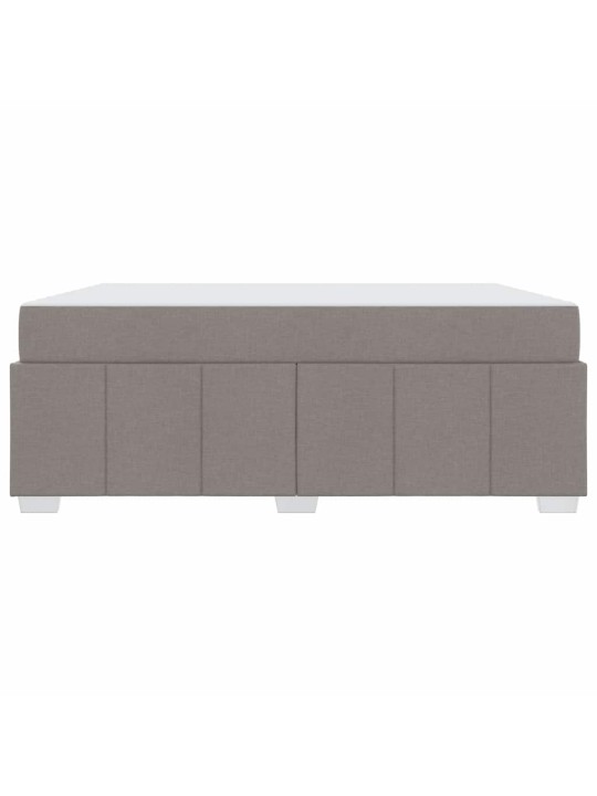 Gultas rāmis ar matraci pelēkbrūna 180 x 200 cm audums