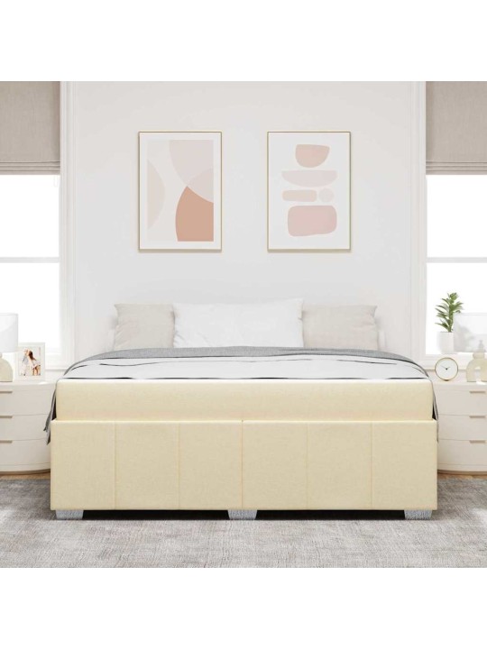 Gultas rāmis ar matraci krēmkrāsa 180 x 200 cm audums