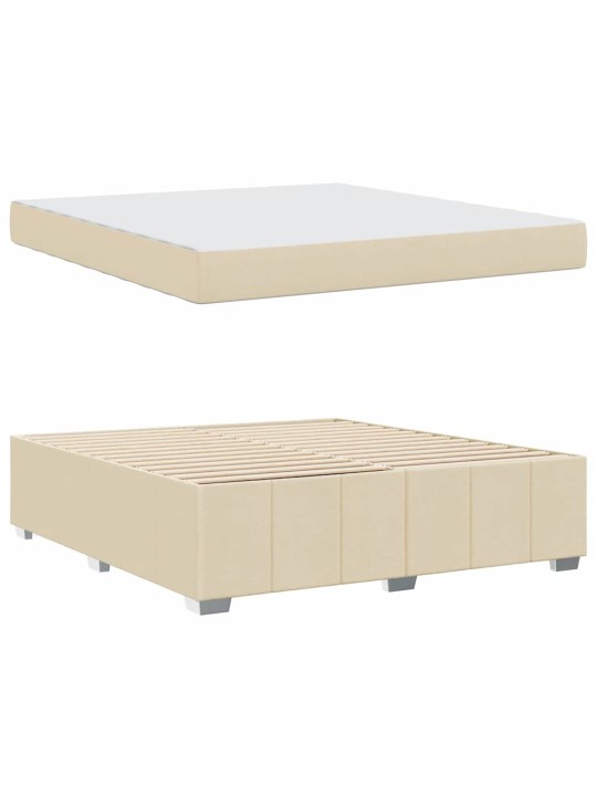 Gultas rāmis ar matraci krēmkrāsa 180 x 200 cm audums