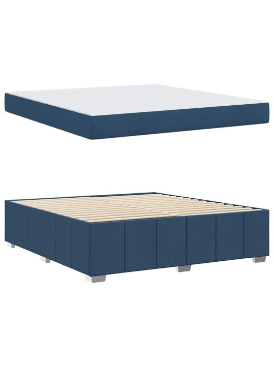 Gultas rāmis ar matraci zila 180 x 200 cm audums