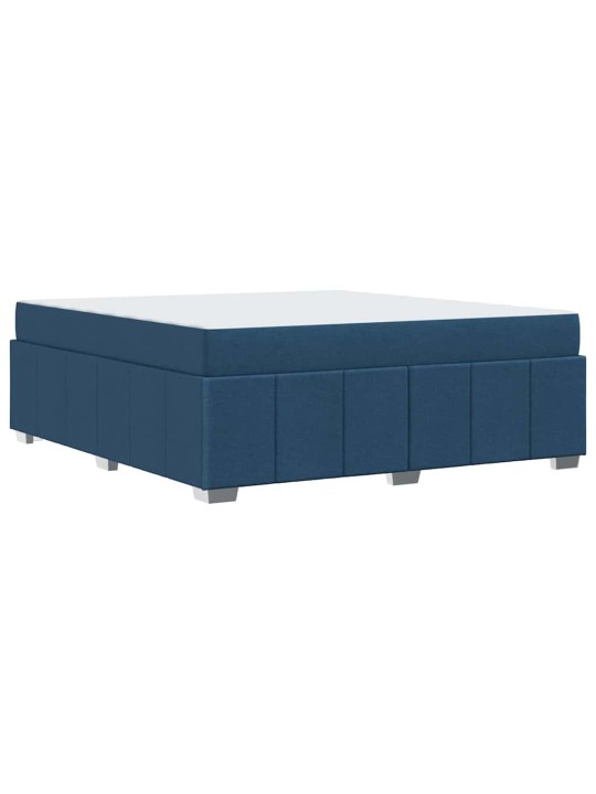 Gultas rāmis ar matraci zila 180 x 200 cm audums