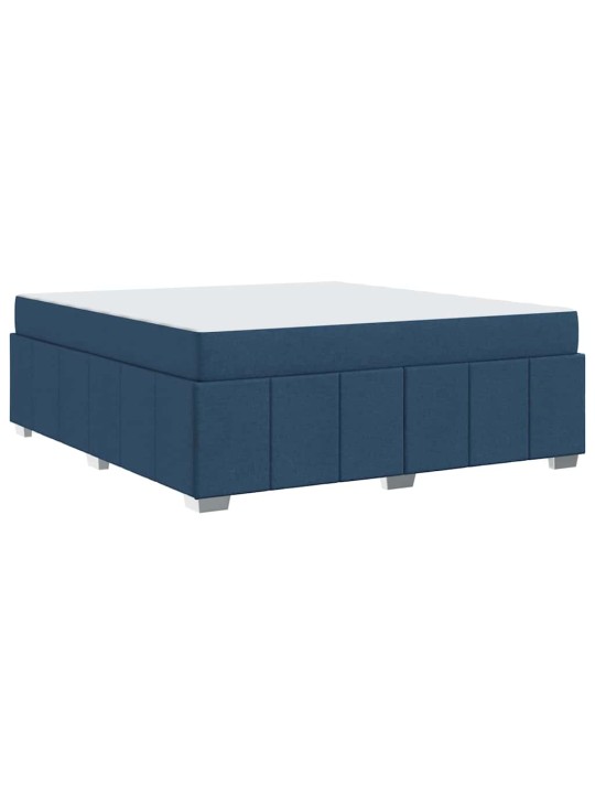 Gultas rāmis ar matraci zila 180 x 200 cm audums
