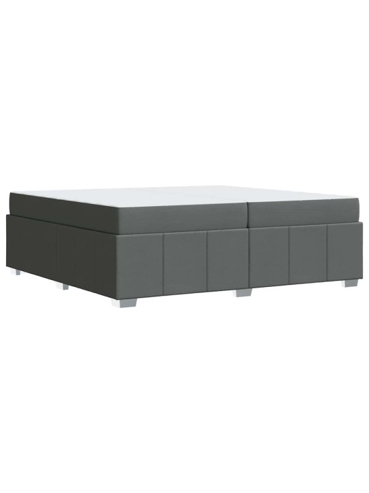 Gultas rāmis ar matraci tumši pelēka 200 x 200 cm audums