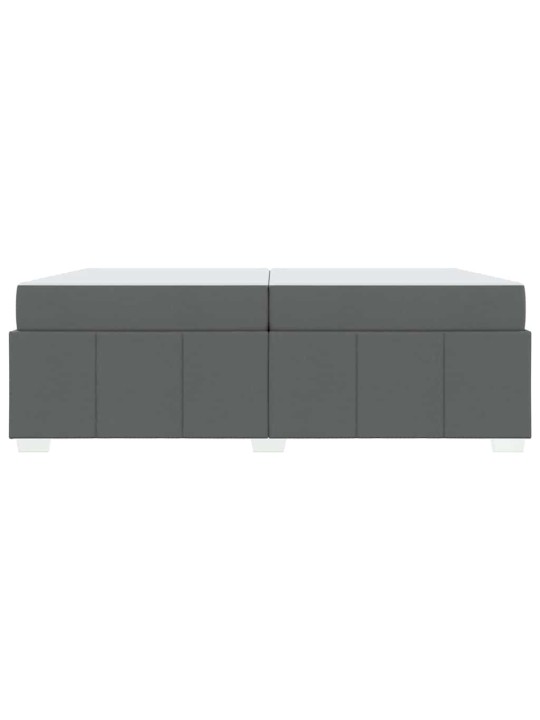 Gultas rāmis ar matraci tumši pelēka 200 x 200 cm audums