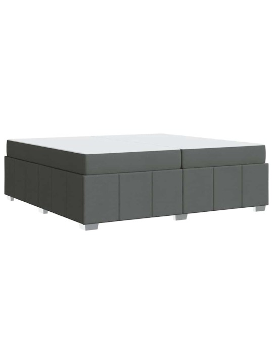 Gultas rāmis ar matraci tumši pelēka 200 x 200 cm audums