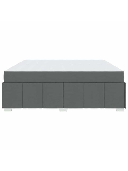 Gultas rāmis ar matraci tumši pelēka 200 x 200 cm audums
