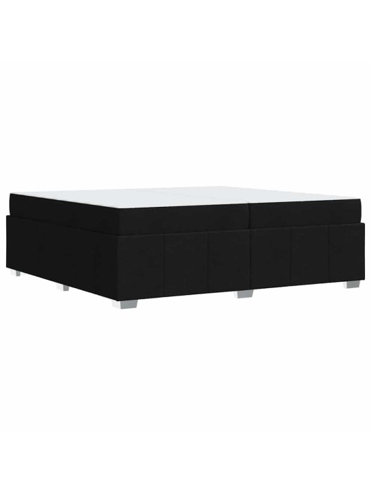 Gultas rāmis ar matraci melna 200 x 200 cm audums
