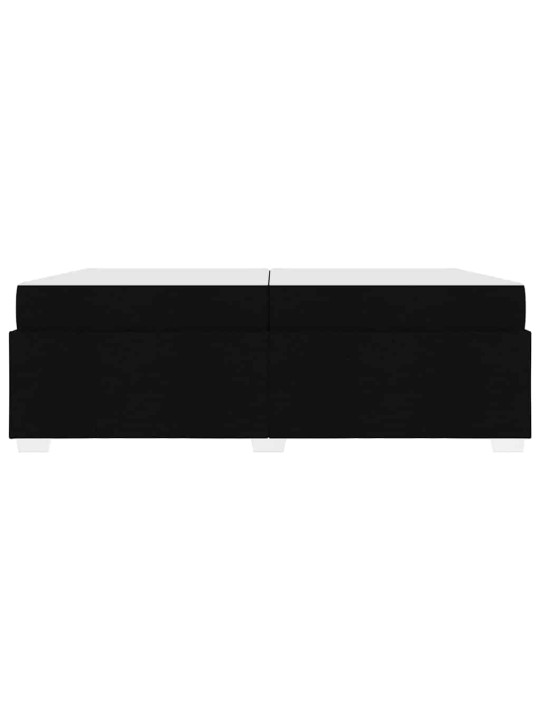 Gultas rāmis ar matraci melna 200 x 200 cm audums