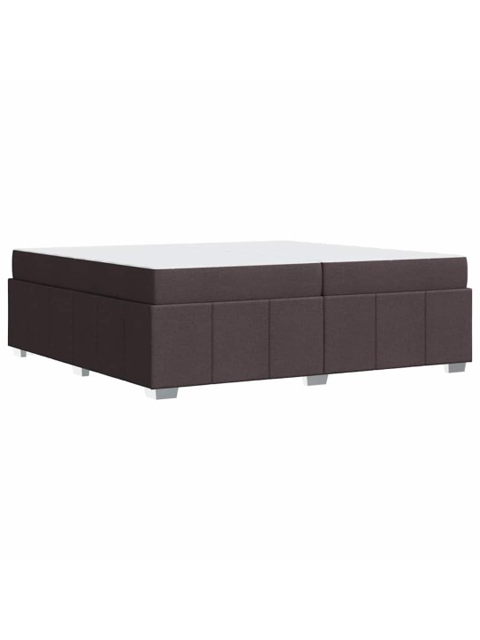 Gultas rāmis ar matraci tumši brūna 200 x 200 cm audums