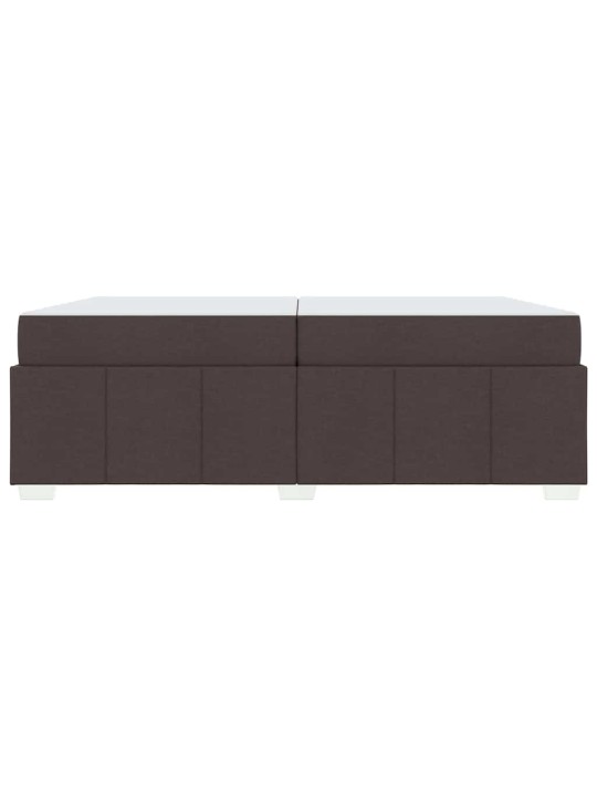 Gultas rāmis ar matraci tumši brūna 200 x 200 cm audums