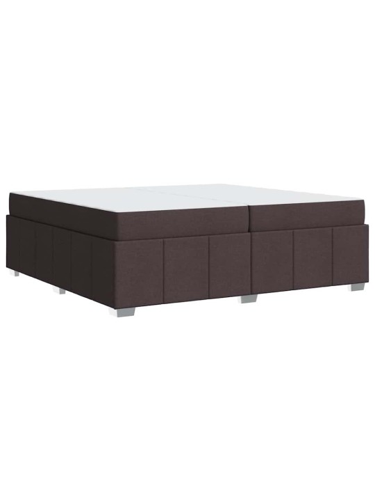Gultas rāmis ar matraci tumši brūna 200 x 200 cm audums