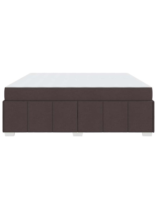Gultas rāmis ar matraci tumši brūna 200 x 200 cm audums