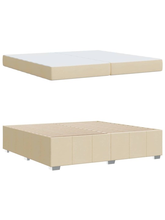 Gultas rāmis ar matraci krēmkrāsa 200 x 200 cm audums