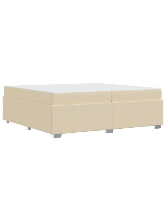 Gultas rāmis ar matraci krēmkrāsa 200 x 200 cm audums