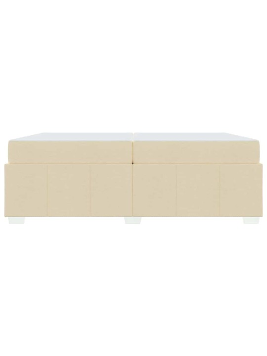 Gultas rāmis ar matraci krēmkrāsa 200 x 200 cm audums