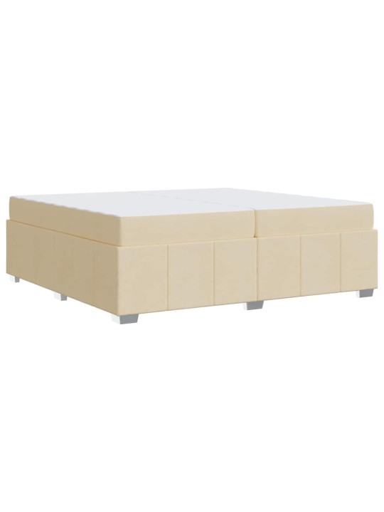 Gultas rāmis ar matraci krēmkrāsa 200 x 200 cm audums