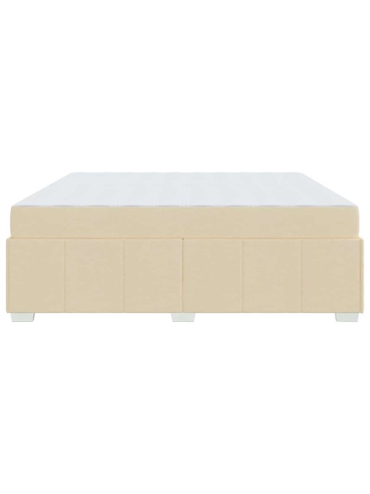 Gultas rāmis ar matraci krēmkrāsa 200 x 200 cm audums