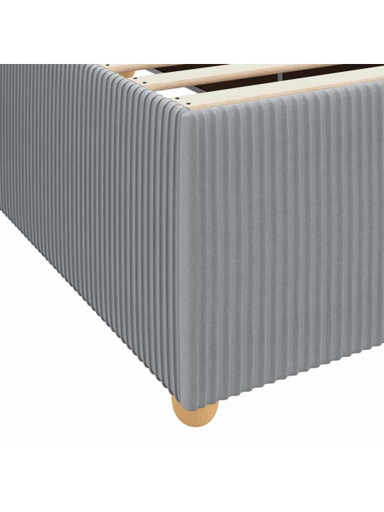 Gultas rāmis ar matraci gaiši pelēka 80 x 200 cm audums
