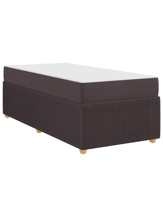 Gultas rāmis ar matraci tumši brūna 80 x 200 cm audums