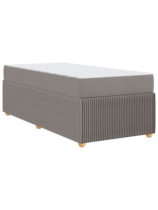 Gultas rāmis ar matraci pelēkbrūna 80 x 200 cm audums
