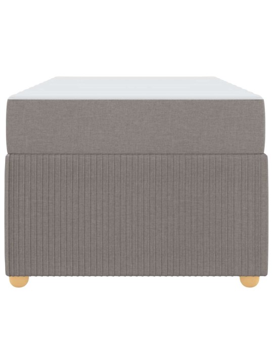 Gultas rāmis ar matraci pelēkbrūna 80 x 200 cm audums