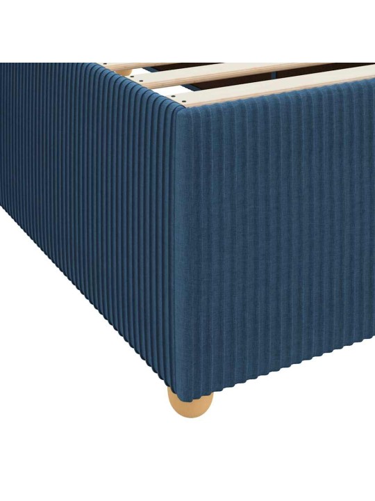 Gultas rāmis ar matraci ar matraci zila 80 x 200 cm audums