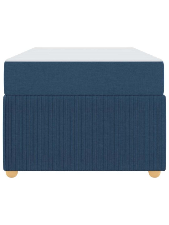 Gultas rāmis ar matraci ar matraci zila 80 x 200 cm audums