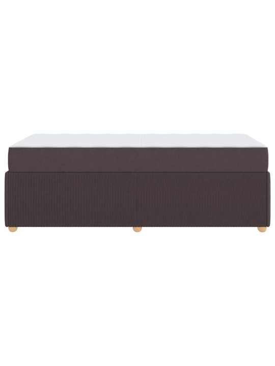 Gultas rāmis ar matraci tumši brūna 90 x 190 cm audums