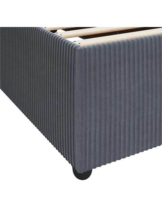 Gultas rāmis ar matraci tumši pelēka 90 x 190 cm samts