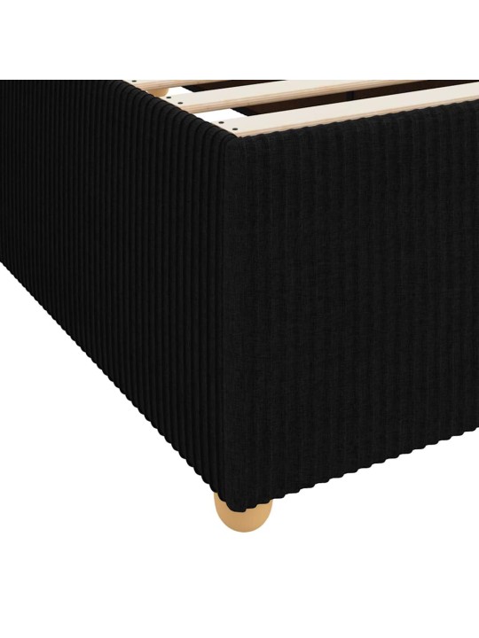 Gultas rāmis ar matraci ar matraci melna 90 x 200 cm audums
