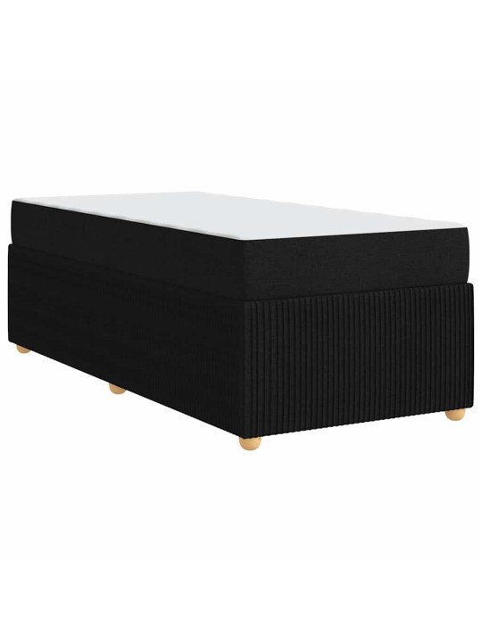 Gultas rāmis ar matraci ar matraci melna 90 x 200 cm audums