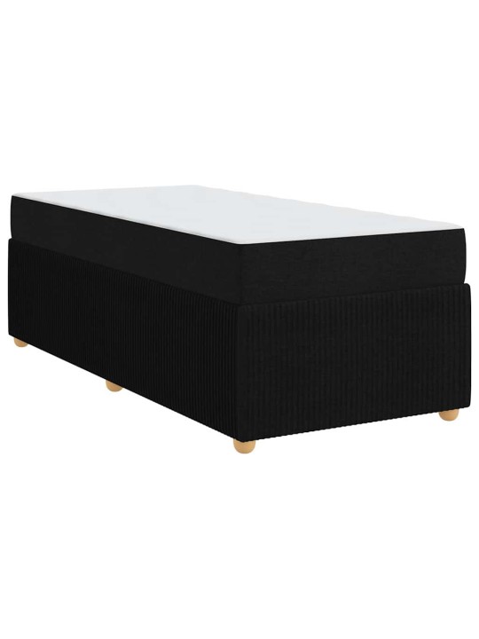 Gultas rāmis ar matraci ar matraci melna 90 x 200 cm audums