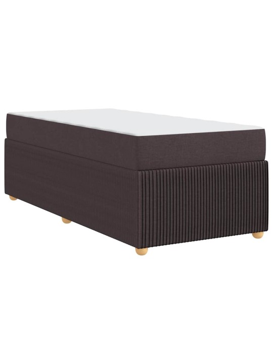 Gultas rāmis ar matraci tumši brūna 90 x 200 cm audums