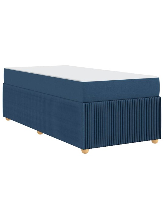 Gultas rāmis ar matraci ar matraci zila 90 x 200 cm audums