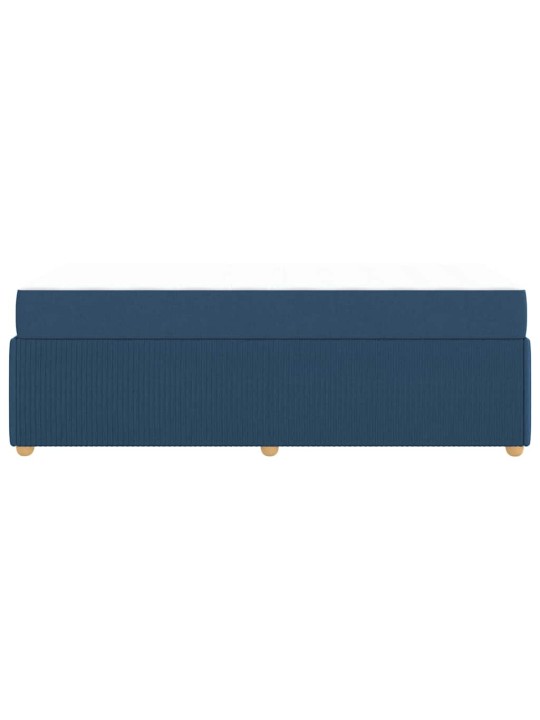 Gultas rāmis ar matraci ar matraci zila 90 x 200 cm audums