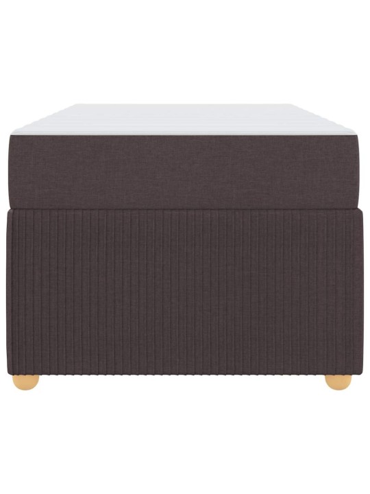 Gultas rāmis ar matraci tumši brūna 100 x 200 cm audums