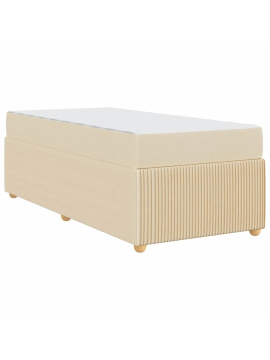 Gultas rāmis ar matraci krēmkrāsa 100 x 200 cm audums