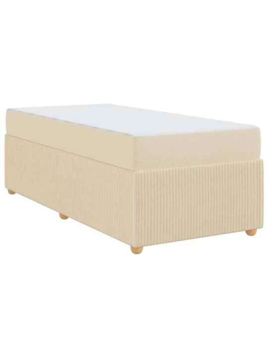 Gultas rāmis ar matraci krēmkrāsa 100 x 200 cm audums
