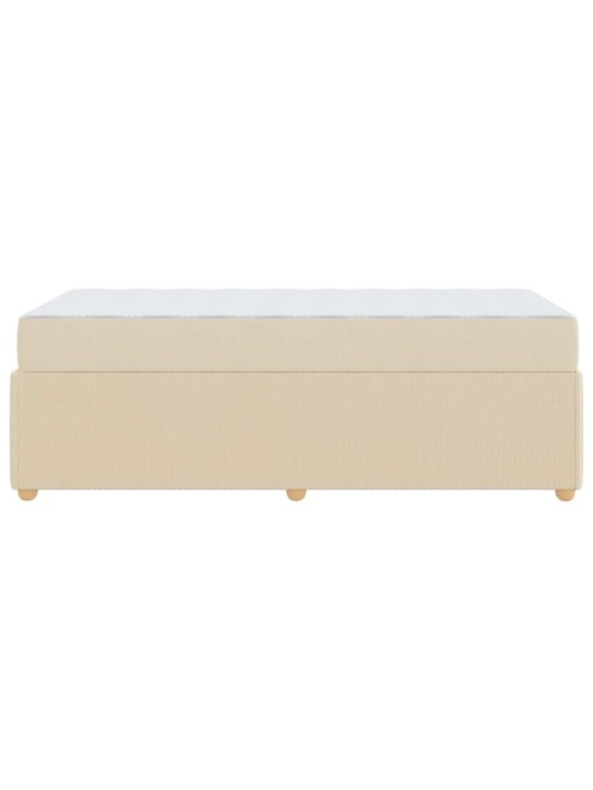 Gultas rāmis ar matraci krēmkrāsa 100 x 200 cm audums