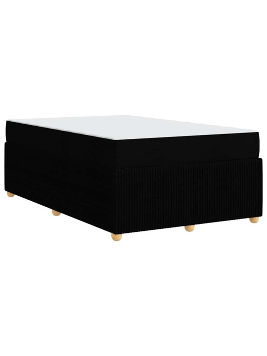 Gultas rāmis ar matraci ar matraci melna 120 x 190 cm audums